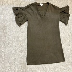 Xarlie dark green velvet dress